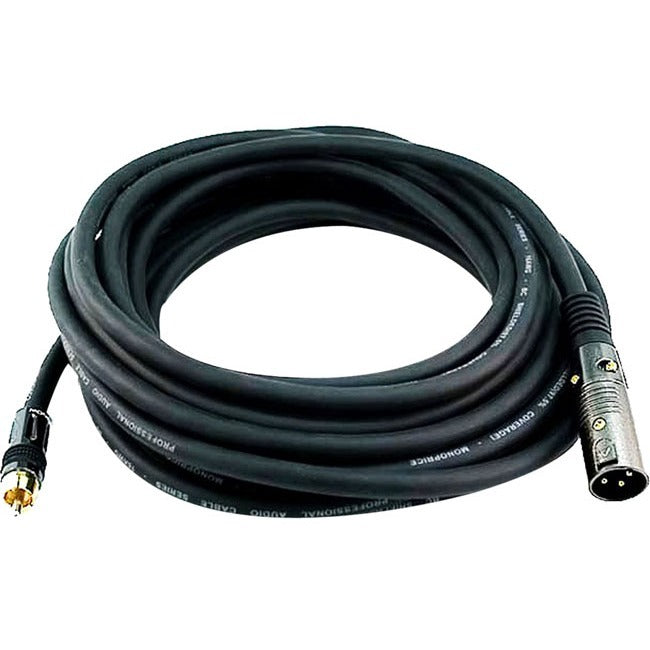 Monoprice 25Ft Premier Series Xlr Male To Rca Male 16Awg Cable (Gold Plated)