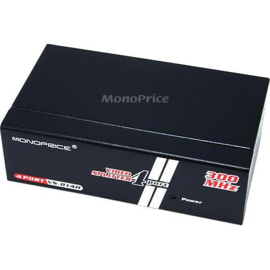 Monoprice 4-Way Svga Vga Splitter Amplifier Multiplier 300Mhz