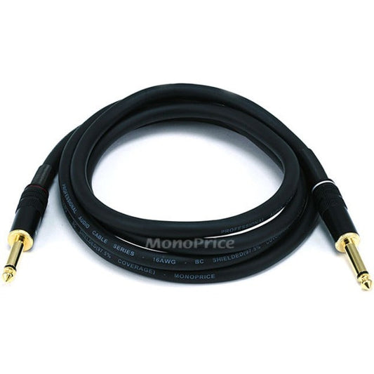 Monoprice 6Ft Premier Series 1/4-Inch (Ts) Male To Male 16Awg Audio Cable (Gold Plated)