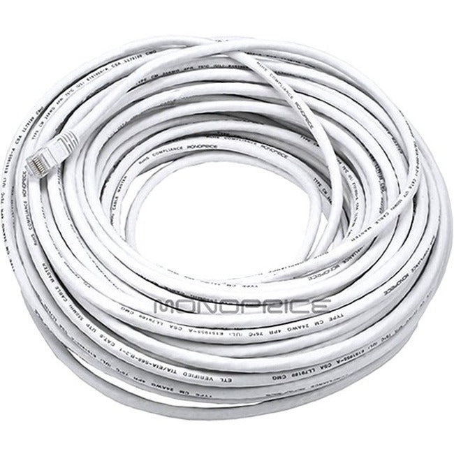 Monoprice Cat5E 24Awg Utp Ethernet Network Patch Cable, 100Ft White