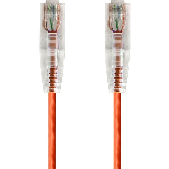 Monoprice Slimrun Cat6 28Awg Utp Ethernet Network Cable, 10Ft Orange