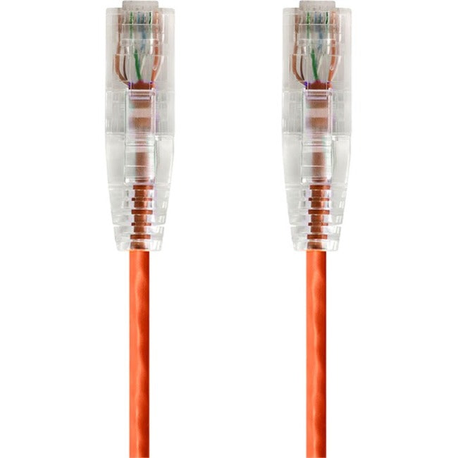 Monoprice Slimrun Cat6 28Awg Utp Ethernet Network Cable, 3Ft Orange