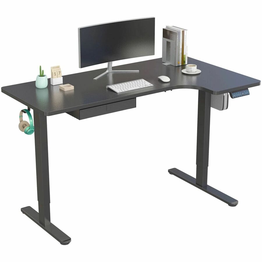 Mount-It! L-Shaped Electric Height Adjustable Sit-Stand Desk