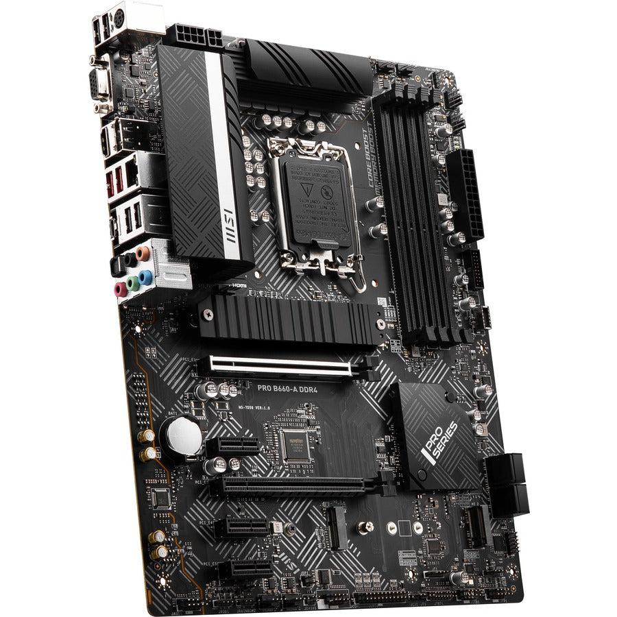 Msi B660-A Ddr4 Desktop Motherboard - Intel B660 Chipset - Socket Lga-1700 - Intel Optane Memory Ready - Atx