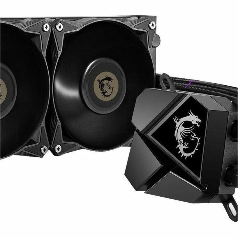 Msi Mag Series Coreliquid P240 Aio Liquid Cpu Cooler, 240Mm Radiator, Dual 120Mm Pwm Fans