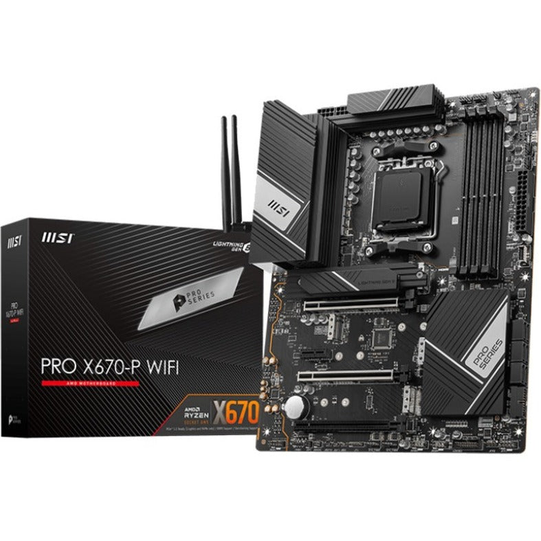 Msi Pro X670-P Wifi Desktop Motherboard - Amd X670 Chipset - Socket Am5 - Atx