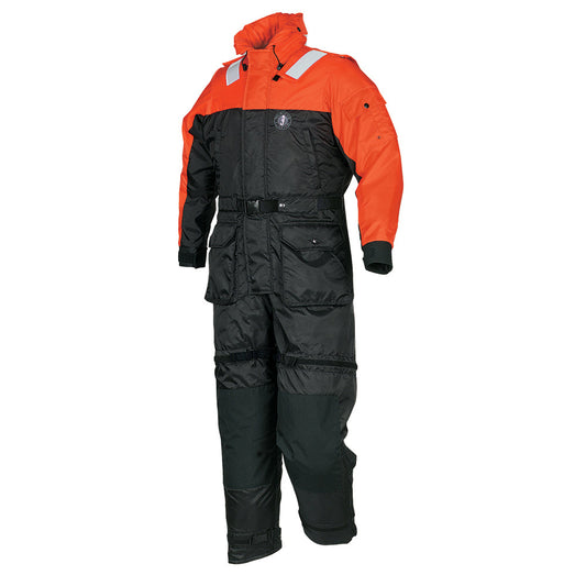 Mustang Deluxe Anti-Exposure Coverall &amp; Work Suit - Orange/Black - Large