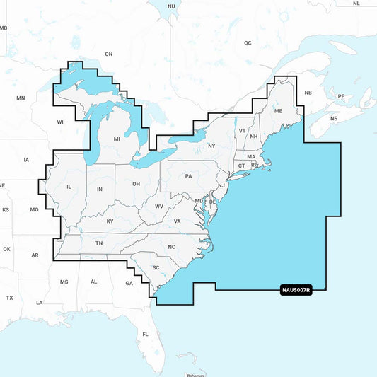 Navionics NAUS007R - U.S. East - Navionics+