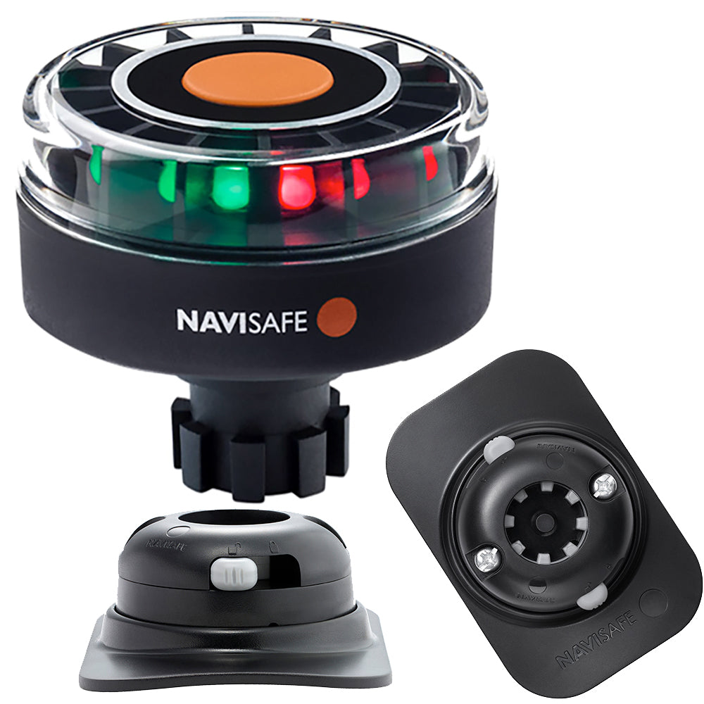 Navisafe Navilight Tricolor 2NM w/Navibolt Base &amp; RIB Mount - Black