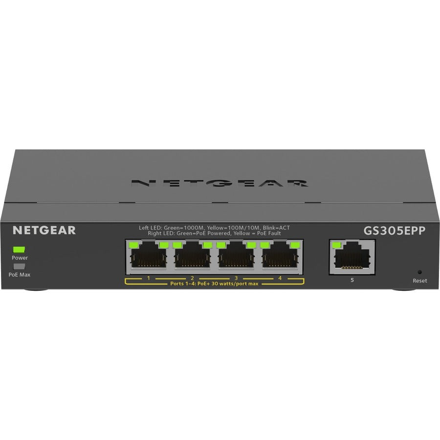 Netgear 5 Port Poe Gigabit Ethernet Plus Switch (Gs305Epp)