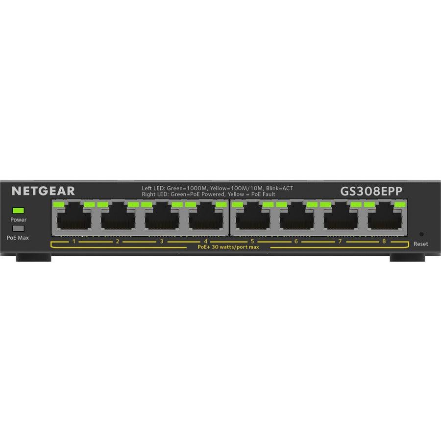 Netgear 8 Port Poe Gigabit Ethernet Plus Switch (Gs308Epp)