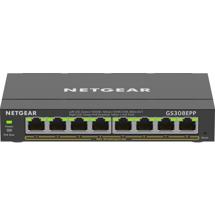 Netgear 8 Port Poe Gigabit Ethernet Plus Switch (Gs308Epp)