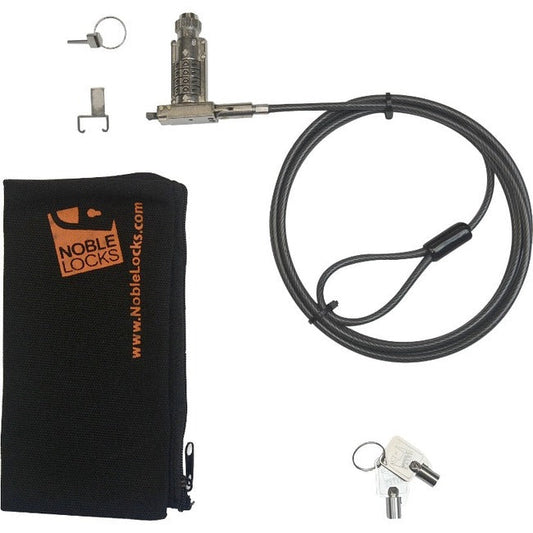 Noble Wedge Resettable Combination Lock With Keys, Cable Trap And Storage Pouch,
