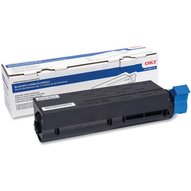 Oki Black Toner For B432Dn, B512Dn, Mb492, Mb562W - 12K Yield - Iso