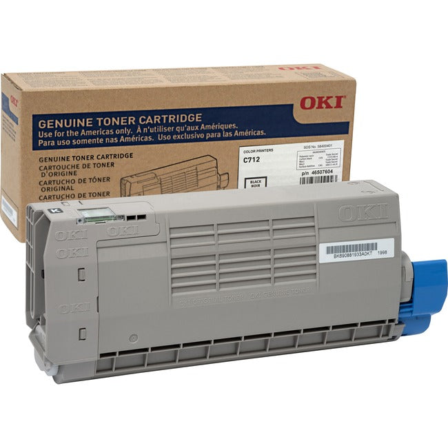 Oki Original Led Toner Cartridge - Black - 1 Each