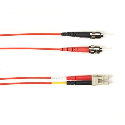 Om1 62.5/125 Multimode Fiber Optic Patch Cable - Ofnr Pvc, St To Lc, Red, 5-M (1