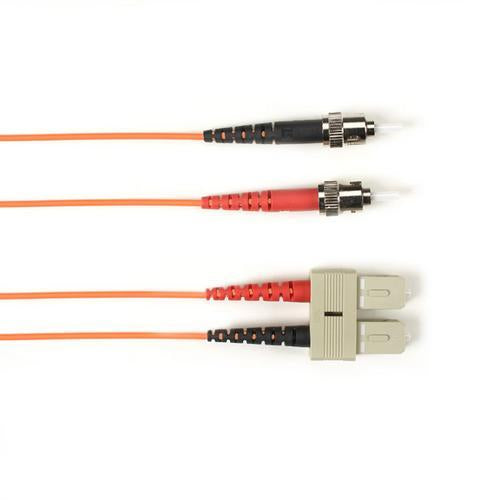 Om1 62.5/125 Multimode Fiber Optic Patch Cable - Ofnr Pvc, St To Sc, Orange, 1-M