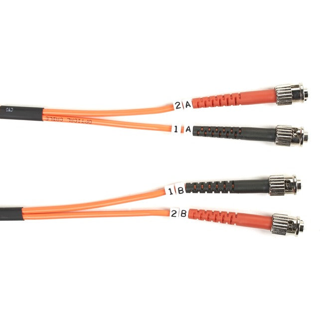Om1 62.5/125 Multimode Fiber Optic Patch Cable - Ofnr Pvc, St To St, Orange, 2-M Bbx-Fo625-002M-Stst