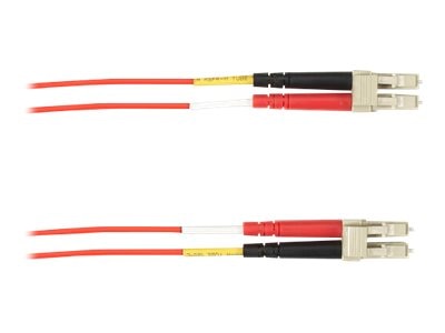 Om2 50/125 Multimode Fiber Optic Patch Cable - Ofnr Pvc, Lc To Lc, Red, 10-M (32