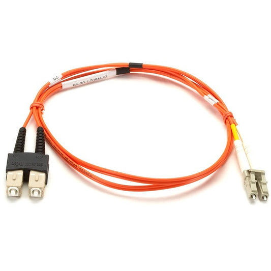 Om2 50/125 Multimode Fiber Optic Patch Cable - Ofnr Pvc, Sc To Lc, Orange, 1-M ( Bbx-Efn6021-001M