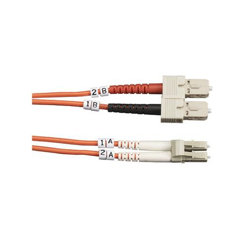 Om2 50/125 Multimode Fiber Optic Patch Cable - Ofnr Pvc, Sc To Lc, Orange, 10-M