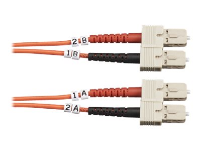 Om2 50/125 Multimode Fiber Optic Patch Cable - Ofnr Pvc, Sc To Sc, Orange, 10-M