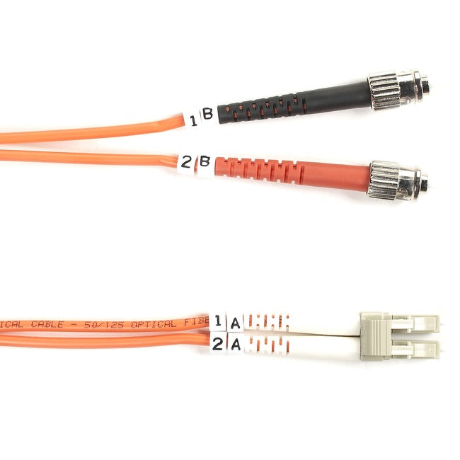Om2 50/125 Multimode Fiber Optic Patch Cable - Ofnr Pvc, St To Lc, Orange, 3-M (