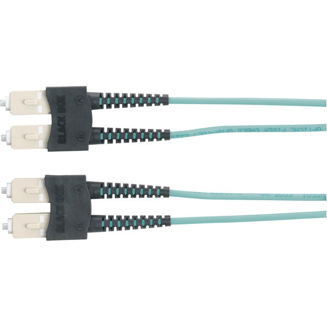 Om3 50/125 Multimode Fiber Optic Patch Cable - Ofnr Pvc, Sc To Sc, Aqua, 10-M (3 Bbx-Efnt010-010Mscsc