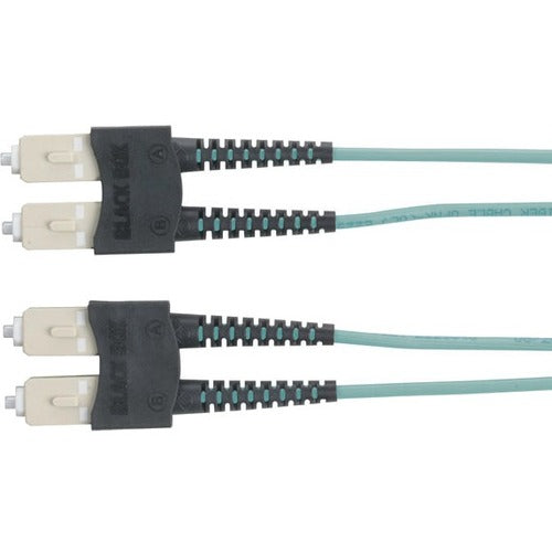 Om3 50/125 Multimode Fiber Optic Patch Cable - Ofnr Pvc, Sc To Sc, Aqua, 3-M (9.