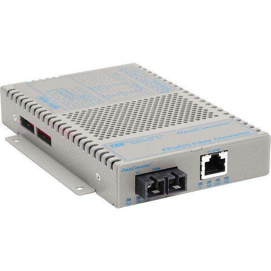 Omniconverter 10/100 Poe Ethernet Fiber Media Converter Switch Rj45 Sc Multimode 5Km