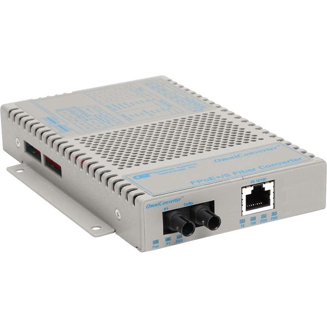 Omniconverter 10/100 Poe+ Ethernet Fiber Media Converter Switch Rj45 St Single-Mode 30Km