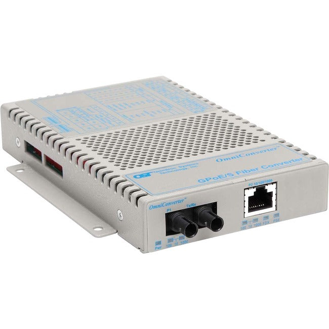 Omniconverter 10/100/1000 Poe Gigabit Ethernet Fiber Media Converter Switch Rj45 St Multimode 550M 9400-0-11