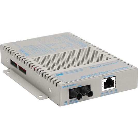 Omniconverter 10/100/1000 Poe+ Gigabit Ethernet Fiber Media Converter Switch Rj45 St Multimode 550M