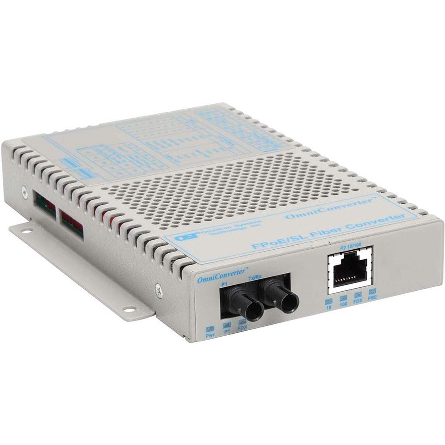 Omnitron Systems 10/100BASE-T to 100BASE-X Fiber Media Converter with PoE 9340-0-11Z