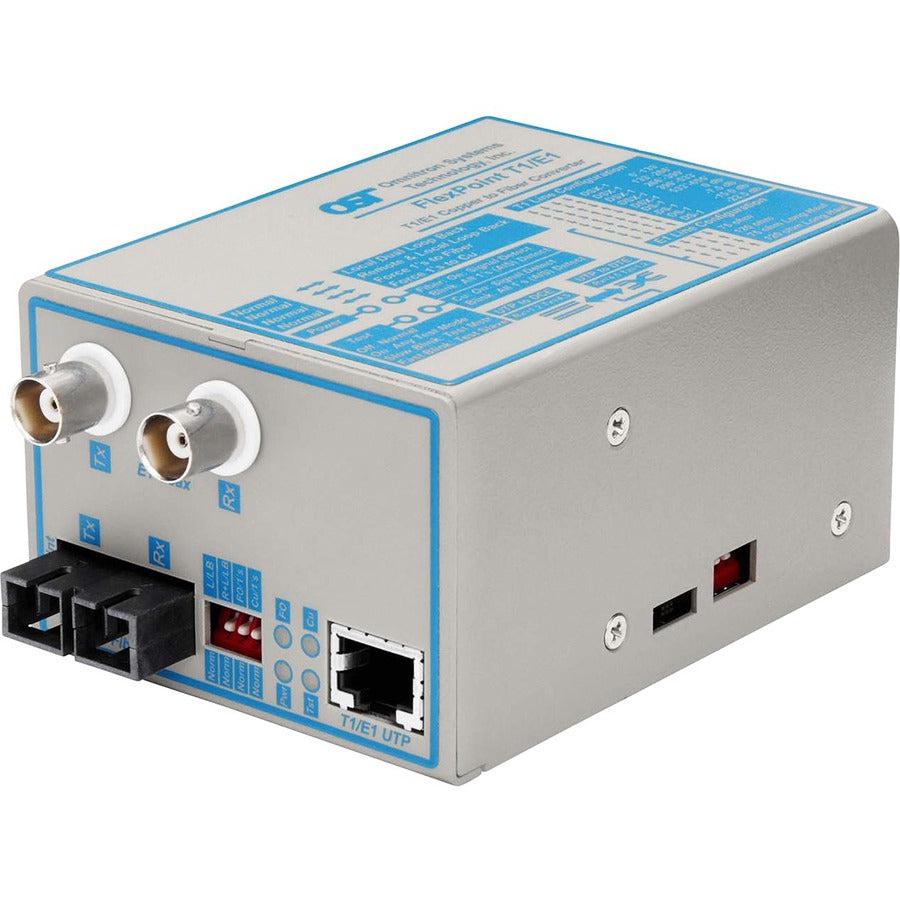 Omnitron Systems Flexpoint T1/E1 Copper To Fiber Media Converter 4491-0