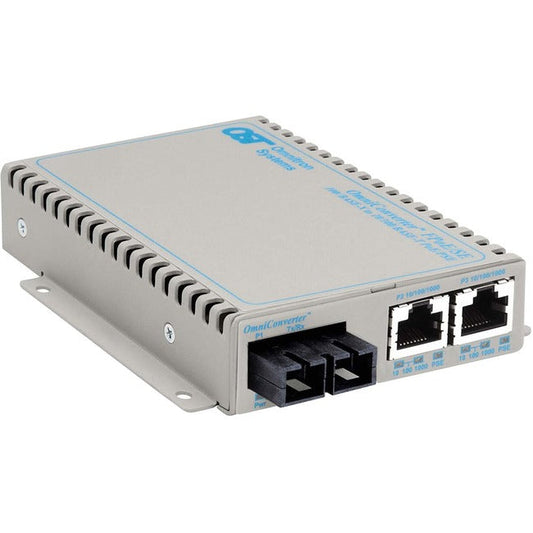 Omnitron Systems Omniconverter Se 10/100 Poe Fast Ethernet Fiber Media Converter Switch Rj45 Sc Multimode 5Km 9362-0-21