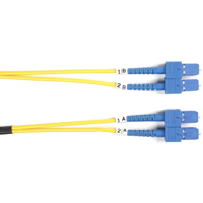 Os2 9/125 Singlemode Fiber Optic Patch Cable - Ofnr Pvc, Sc To Sc, Yellow, 10-M