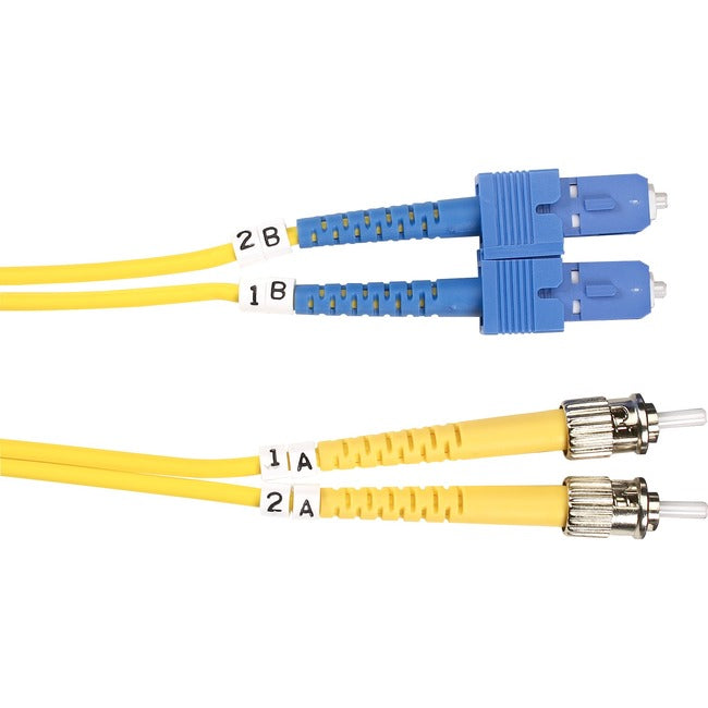 Os2 9/125 Singlemode Fiber Optic Patch Cable - Ofnr Pvc, St To Sc, Yellow, 2-M ( Bbx-Fosm-002M-Stsc