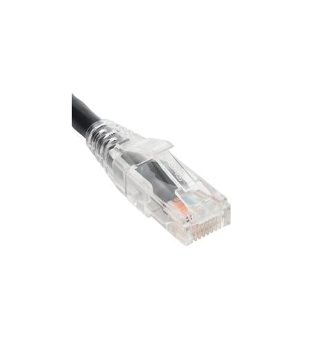 PATCH CORD- CAT5e- CLEAR BOOT- 1' BLACK ICC-ICPCSP01BK