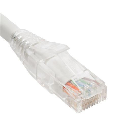 PATCH CORD CAT5e CLEAR BOOT 1' WHITE ICC-ICPCSP01WH