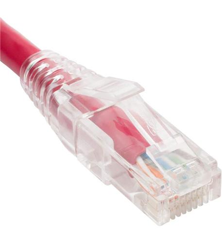 PATCH CORD CAT6 CLEAR BOOT 1' RED ICC-ICPCST01RD