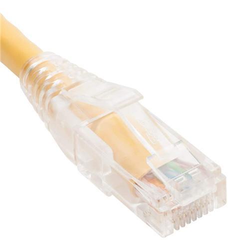 PATCH CORD CAT6 CLEAR BOOT 1' YELLOW ICC-ICPCST01YL