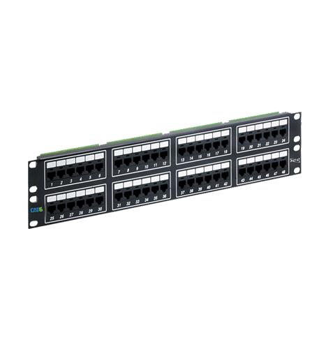 PATCH PANEL- CAT 6- 48-PORT- 2 RMS ICC-ICMPP04860