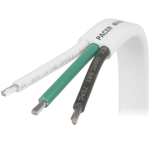 Pacer 12/3 AWG Triplex Cable - Black/Green/White - 100&#39;