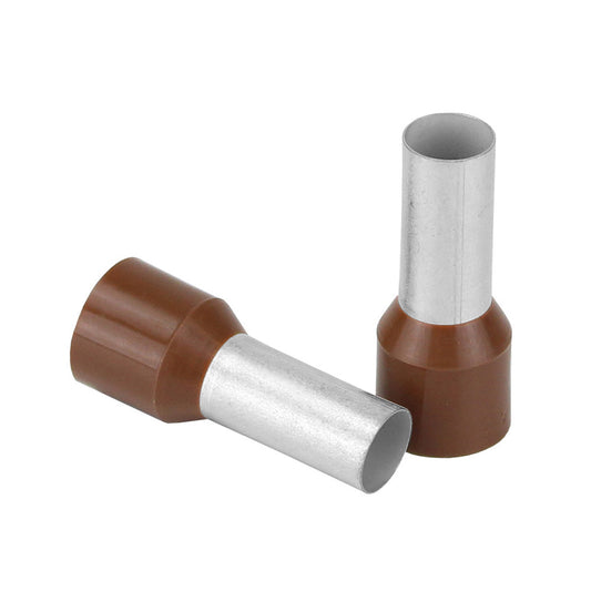 Pacer Brown 4 AWG Wire Ferrule - 16mm Length - 10 Pack