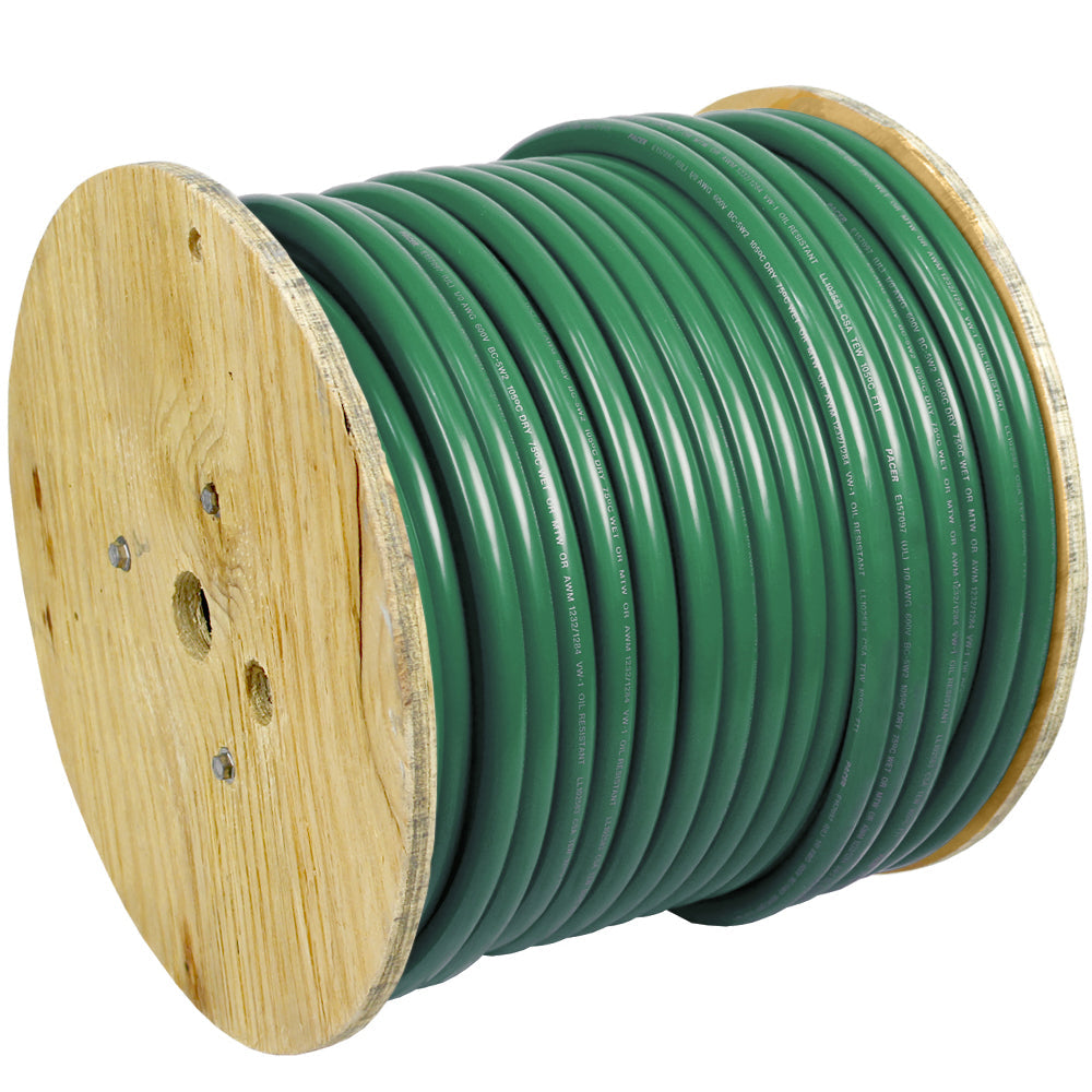 Pacer Green 6 AWG Battery Cable - 250&#39;