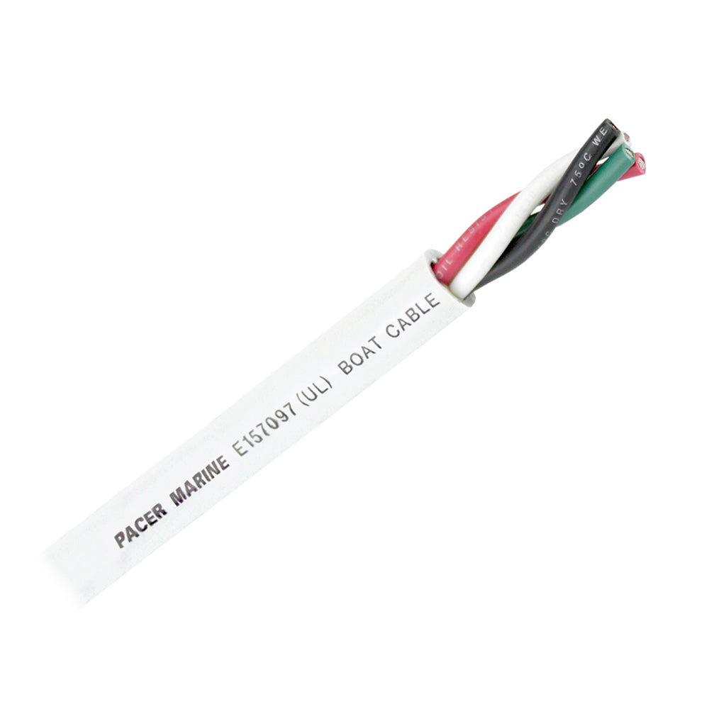 Pacer Round 4 Conductor Cable - 100&#39; - 16/4 AWG - Black, Green, Red &amp; White