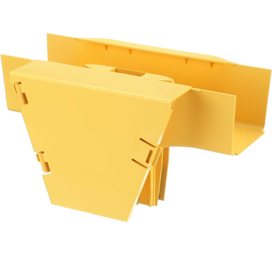 Panduit Fiberrunner&Reg; Vertical Tee, 90&Deg;, 4X4, Yellow