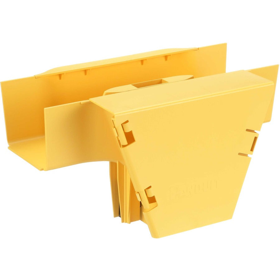 Panduit Fiberrunner&Reg; Vertical Tee, 90&Deg;, 4X4, Yellow