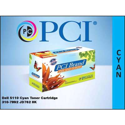 Pci Brand Compatible Dell Gd907 310-7892 Cyan Toner Cartridge 8000 Page Yield Fo